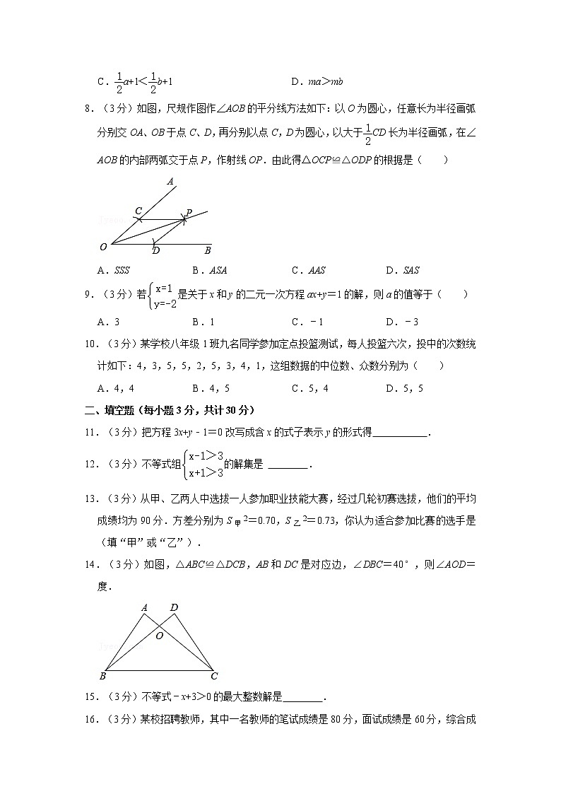 2020-2021学年黑龙江省哈尔滨市南岗区七年级（下）期末数学试卷（五四学制）02