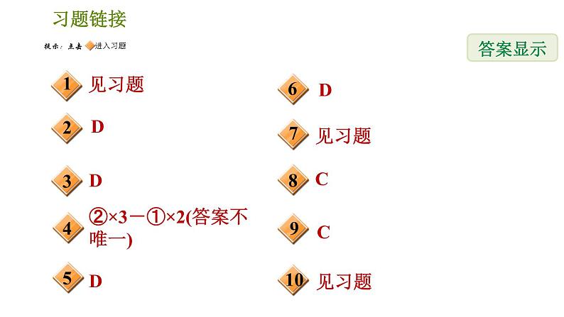 北师版八年级上册数学习题课件 第5章 5.2.2  加减消元法第2页