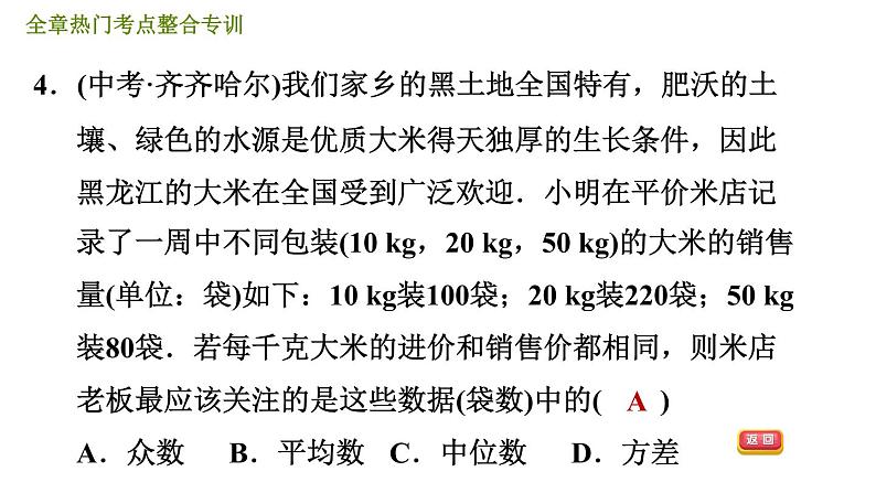 北师版八年级上册数学习题课件 第6章 全章热门考点整合专训第6页