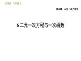 北师版八年级上册数学习题课件 第5章 5.6  二元一次方程与一次函数