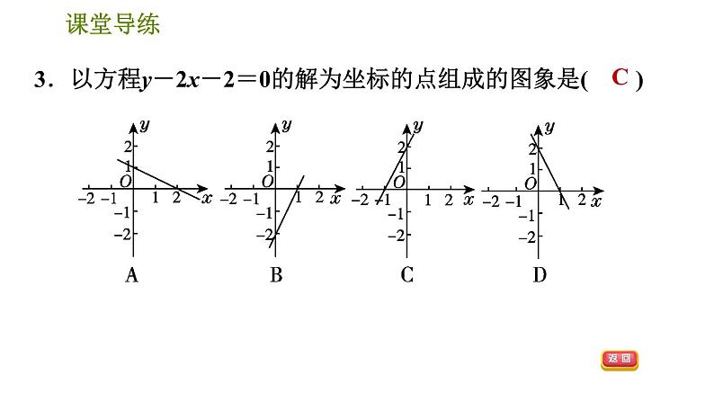 北师版八年级上册数学习题课件 第5章 5.6  二元一次方程与一次函数第6页