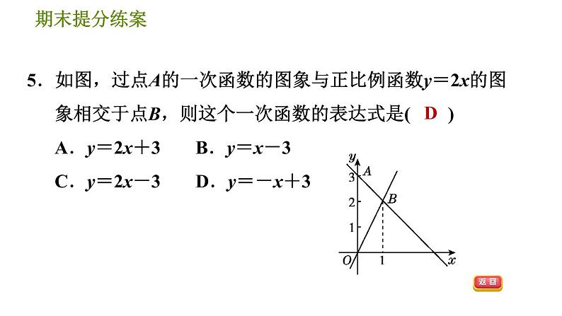 北师版八年级上册数学习题课件 期末提分练案 7.1  考点梳理与达标训练08