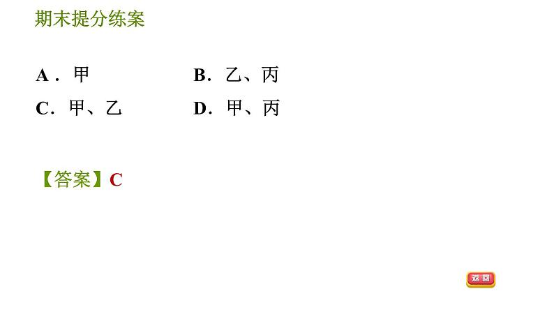 北师版八年级上册数学习题课件 期末提分练案 8.1  考点梳理与达标训练08