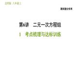 北師版八年級上冊數(shù)學(xué)習(xí)題課件 期末提分練案 6.1  考點梳理與達標訓(xùn)練