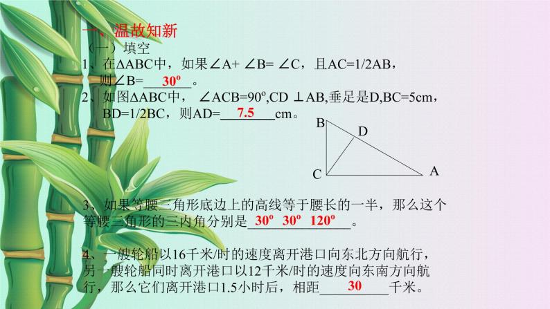 北京课改版八年级上册  三角形《直角三角形》课件05