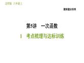 北師版八年級上冊數(shù)學(xué)習(xí)題課件 期末提分練案 5.1  考點梳理與達標訓(xùn)練