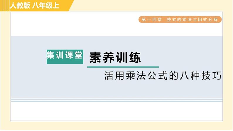 人教版八年级上册数学 第14章 习题课件01