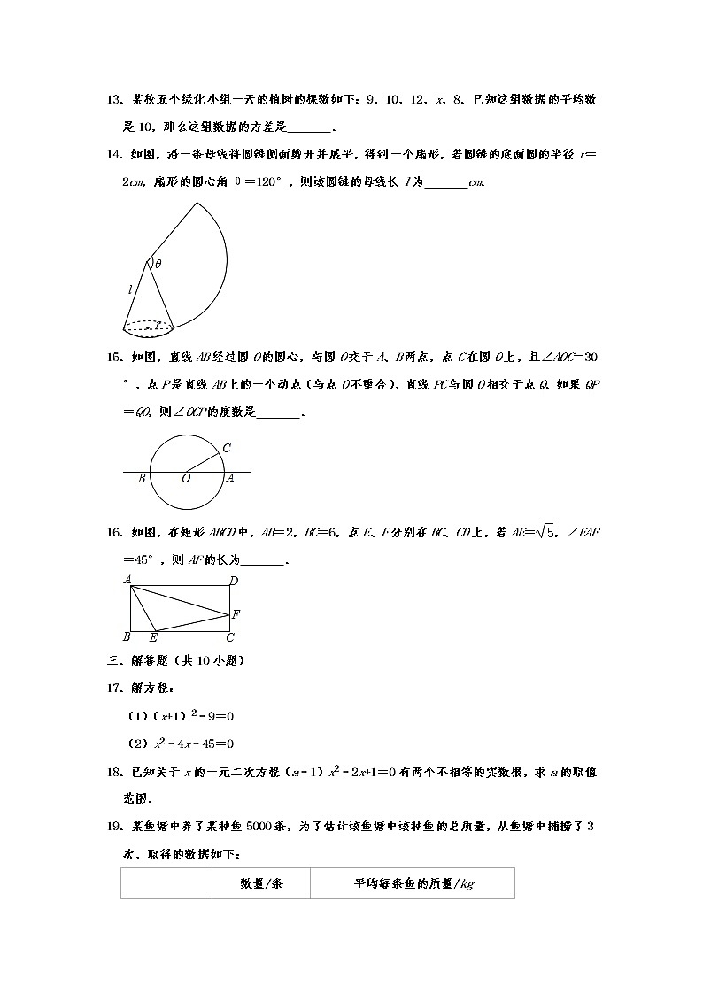 江苏省连云港市灌云县2019-2020学年九年级（上）期末数学试卷  解析版第3页