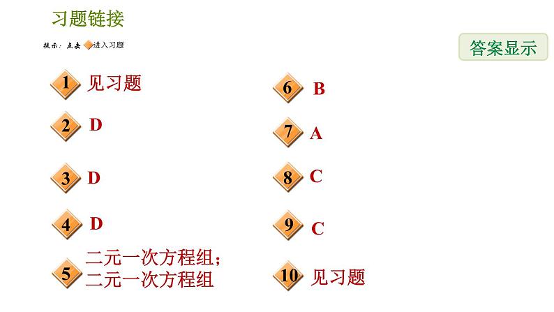 北师版八年级上册数学习题课件 第5章 5.2.1  代入消元法第2页