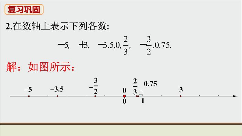 人教版七年级数学上册 教材习题课件-习题1.2有理数 课件03