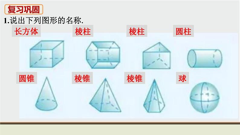 人教版七年级数学上册 教材习题课件-复习题4 几何图形初步 / 章节综合与测试课件02