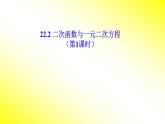 人教版九年级数学上册《二次函数与一元二次方程》（第一课时）课件
