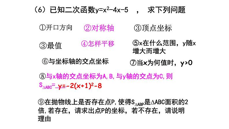 人教版九年级数学上册二次函数复习课件06