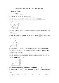 江苏省镇江市联考2018-2019学年九年级（上）期末数学试卷  含解析