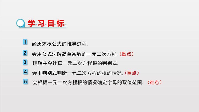 2020-2021学年人教版数学九年级上册解一元二次方程-公式法课件第2页