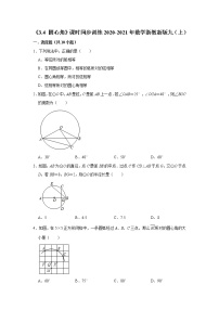 浙教版九年级上册第3章 圆的基本性质3.4 圆心角课时作业