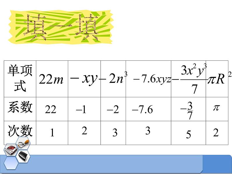 2020-2021学年人教版数学七年级上册《整式》ppt课件207