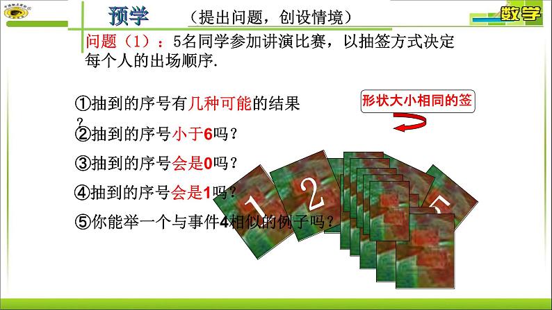 人教版数学九年级上册《随机事件》教学课件305