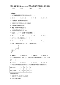 河北省石家庄市2020-2021学年八年级下学期期中数学试题（word版 含答案）