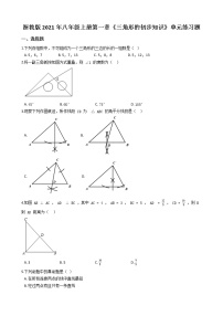 初中数学浙教版八年级上册第1章 三角形的初步知识综合与测试当堂检测题