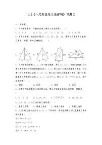 2021学年第一章 勾股定理2 一定是直角三角形吗课后复习题