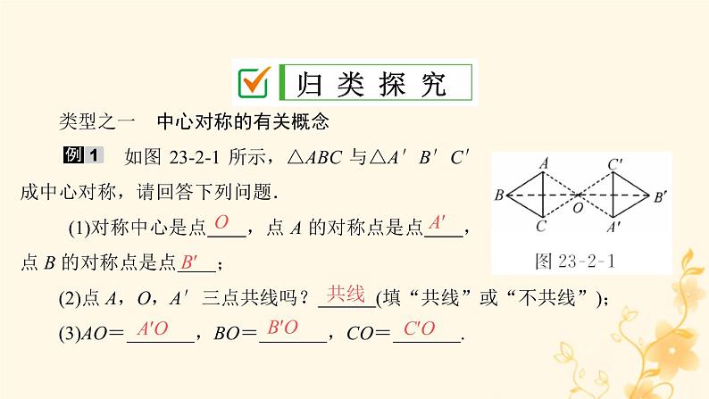 2021-2022学年人教版数学九年级上册23．2.1　中心对称课件PPT第5页