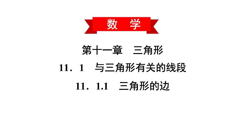 2021-2022学年人教版数学八年级上册同步课时训练11.1.1 三角形的边课件PPT02