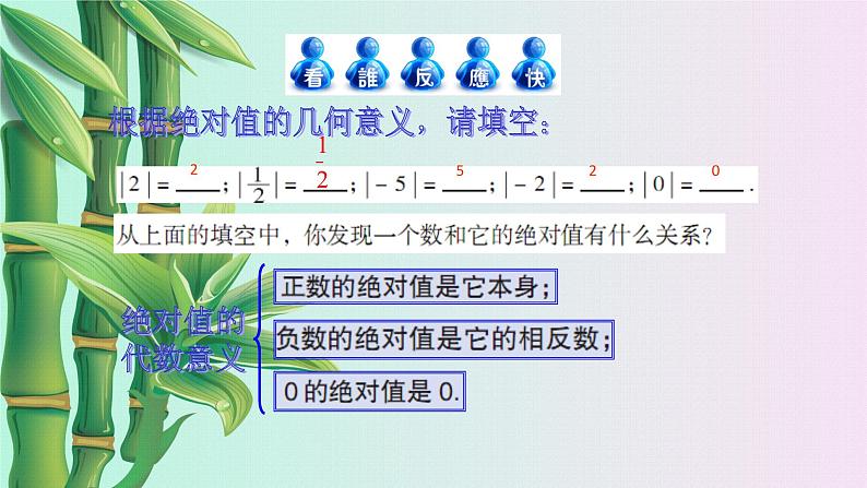 青岛版七年级上册 数学  有理数《相反数与绝对值》课件06