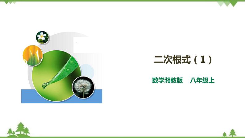 湘教版数学八年级上册  5.1 二次根式（1）（课件+教案+练习）01