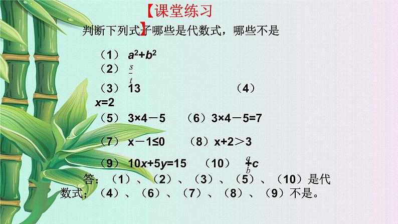 青岛版七年级上册 数学  代数式与函数的初步认识《代数式》课件06