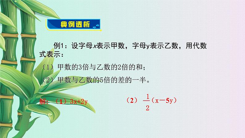 青岛版七年级上册 数学  代数式与函数的初步认识《代数式》课件07