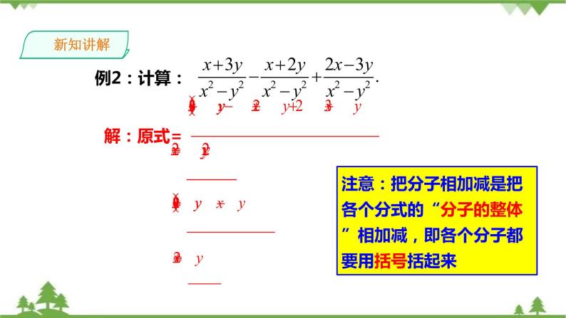 湘教版数学八年级上册  1.4.1同分母分式的加法和减法(课件+教案+练习）06