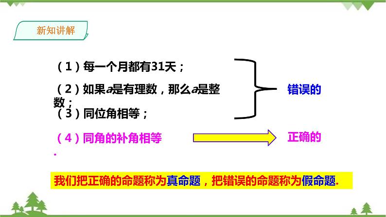 2.2.2命题的真假和定理-课件第3页