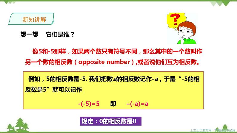 湘教版数学七年级上册  1.2.2相反数（课件+教案+练习）06