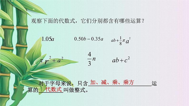 青岛版七年级上册 数学  整式的加减《单项式与多项式》课件04