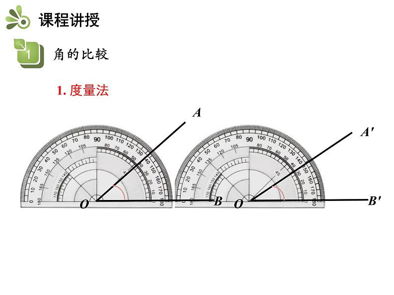 4.5角的比较与补（余）角  第1课时角的比较   沪科版七年级数学上册教学课件05