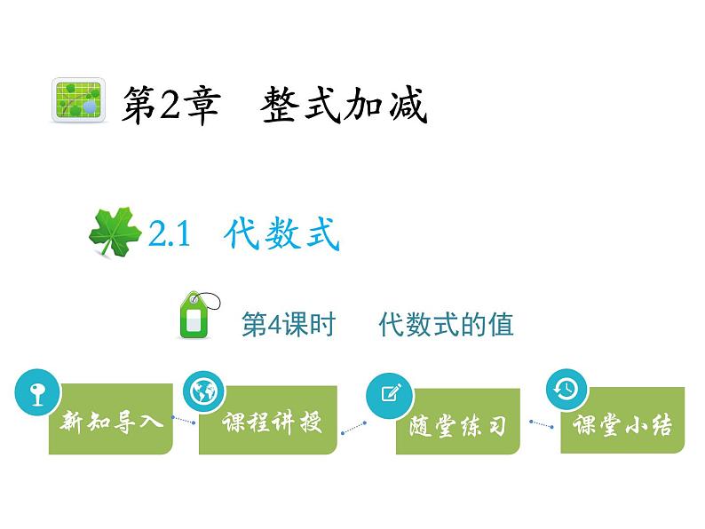 2.1代数式  第4课时代数式的值   沪科版七年级数学上册教学课件01