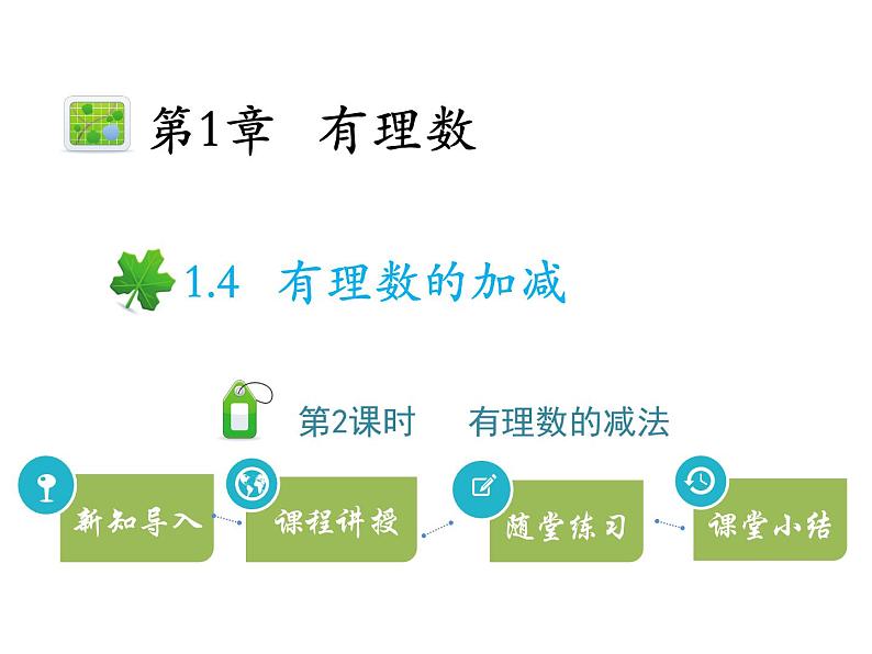 1.4有理数的加减  第2课时有理数的减法   沪科版七年级数学上册教学课件01