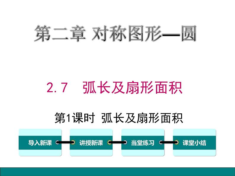 2.7弧长及扇形的面积 苏科版数学九年级上册.3课件PPT第1页