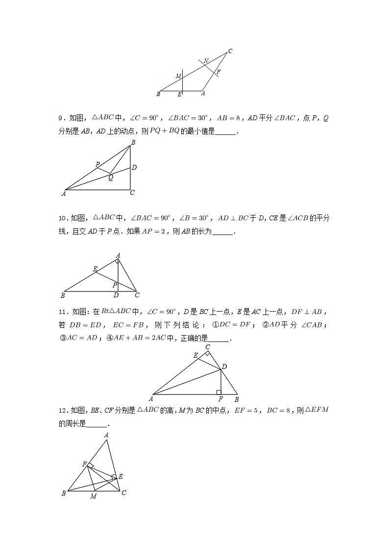 2.5直角三角形的性质（含解析）-2021年苏科版数学新八年级暑假预习培优训练03