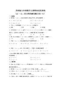 初中第1章 一元二次方程1.2 一元二次方程的解法随堂练习题