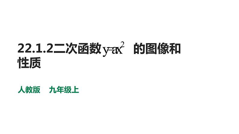 2021-2022学年人教版九年级上册数学22.1.2二次函数y=ax2的图像和性质课件PPT01