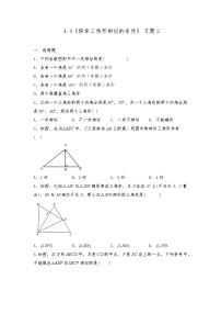 初中数学4 探索三角形相似的条件巩固练习