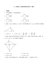 北师大版九年级上册4 探索三角形相似的条件当堂检测题