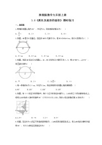 初中数学3.8 弧长及扇形的面积课时训练