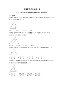 数学九年级上册4.2 由平行线截得的比例线段课后复习题