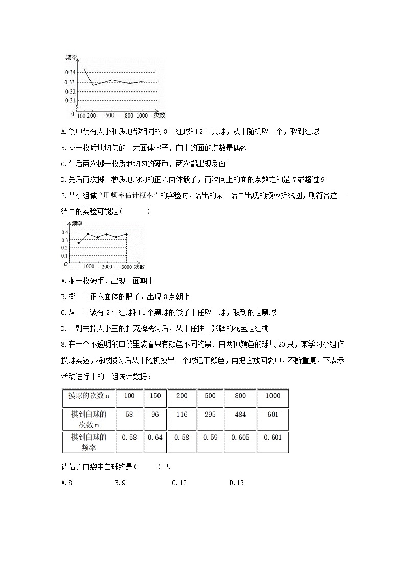 2021年苏科版数学九年级上册4.2《等可能条件下的概率（二）》课时练习（含答案）02