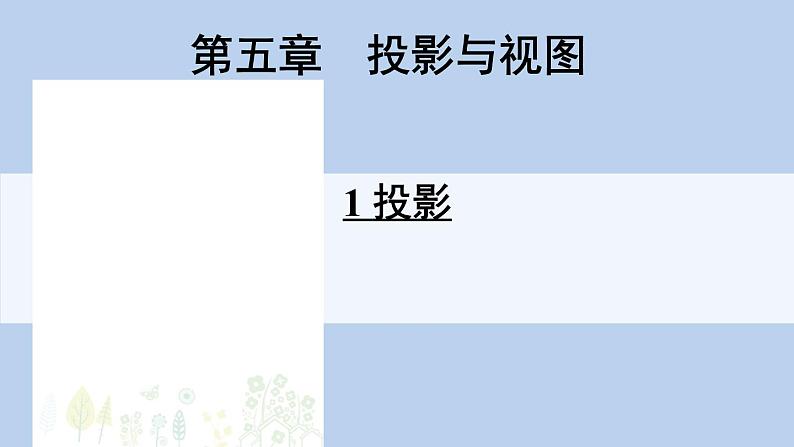 北师大版数学九年级上册  5.1投影  课件1第1页