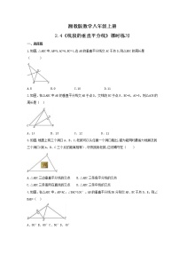 初中数学湘教版八年级上册2.4 线段的垂直平分线达标测试