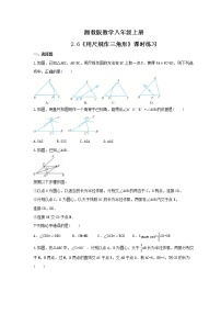 初中数学湘教版八年级上册2.6 用尺规作三角形课后复习题